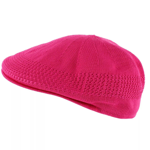 Men's Bright Pink Knit Ivy Flat Cap
