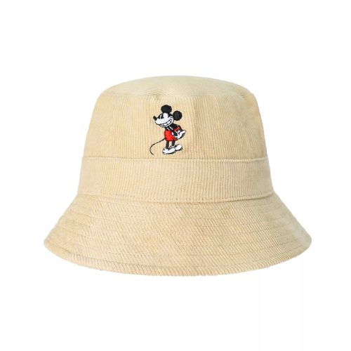 Men's Beige Cartoon Embroidered Bucket Hat