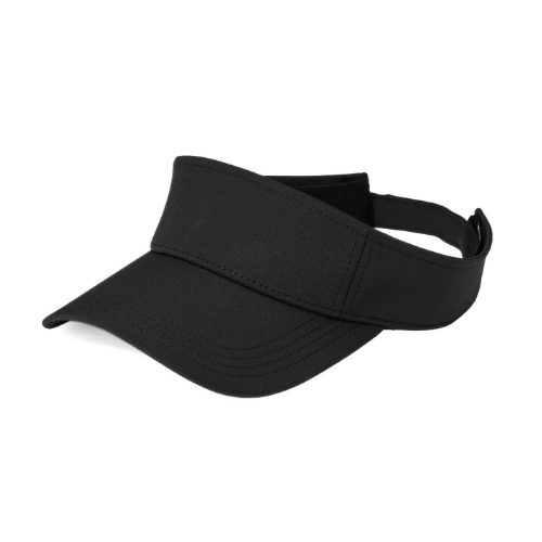 Men's Black Adjustable Sports Visor Cap