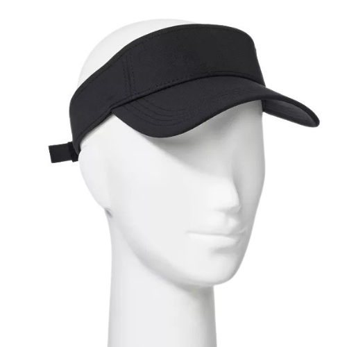 Men's Black Adjustable Sports Visor Cap